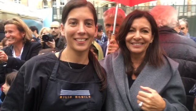 Avec le Maire Anne Hidalgo